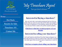 Tablet Screenshot of mytimeshareagent.net